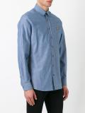 chambray bear applique shirt