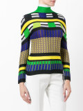 patterned turtleneck jumper