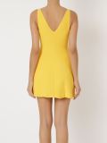 v-neck knit dress