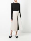 mid-rise A-line skirt