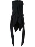 fluid drape strapless top