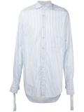 strap detail striped shirt