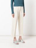 high-waisted wide leg trousers