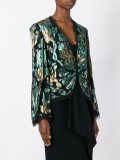 gathered jacquard blouse 
