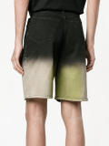 shaded denim shorts