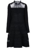 sheer panel dress