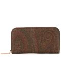 abstract print zipped wallet