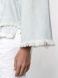 frayed hem denim jacket