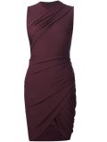 asymmetric draped dress