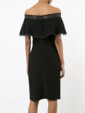 ruffled off shoulder dress