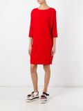 three-quarters sleeve shift dress