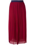 pleated midi skirt