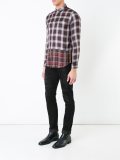 layered checked shirt 