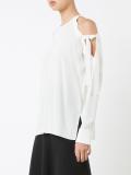 cut-off tied shoulders blouse
