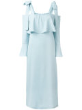 cut-out shoulder shift dress