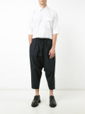 drop crotch cropped trousers