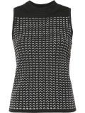 high neck knitted tank