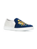 tiger embroidery slip-on sneakers