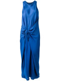 tied draped front dress