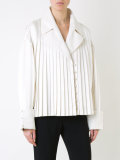 pleated trim jacket 