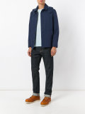 button-up hooded jacket