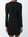 leather detailing longsleeved dress