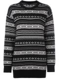 perforated Nordic knit jumper