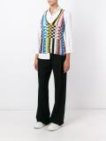checked knitted top