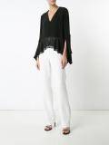 tailored straight trousers