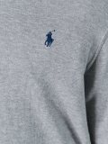 embroidered logo zipped cardigan