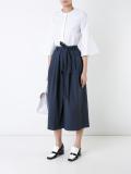 pleated tie waist short trousers