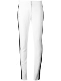 two-tone slim trousers