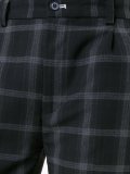 checked cropped trousers