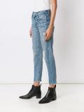 frayed cropped jeans