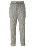 geometric print cropped trousers