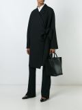 'Jumbo Twill' tie front coat