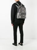 high shine printed backpack 