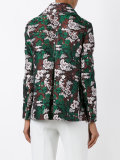 floral jacquard fitted jacket