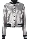 metallic bomber jacket