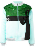 sequin detail bomber jacket