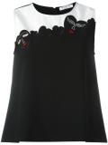 embroidered yolk top