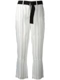 striped cropped trousers 