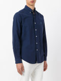 embroidered logo button-down shirt