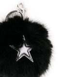 faux fur star keyring