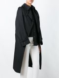 draped trench coat