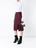 striped A-line skirt