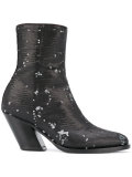 sequinned mid-calf boots
