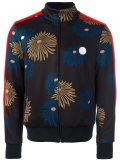 floral print zip up cardigan