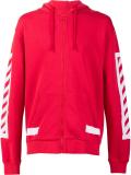 brushed diagonals zipped hoodie