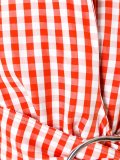 gingham belted jacket